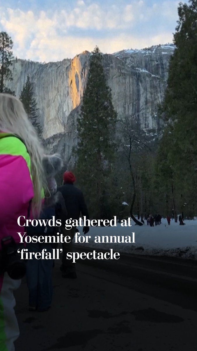 “Firefall” at Yosemite created a beautiful illusion of lava cascading down El Capitan. The fiery effect only appears in winter on clear evenings when water is flowing.