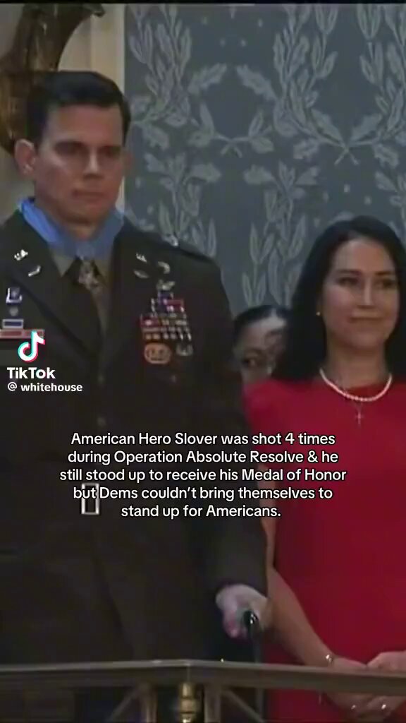 The democrat "Hate-triots" even refused to stand for an American military hero and Congressional medal of honor recipient. Beyond shameful.