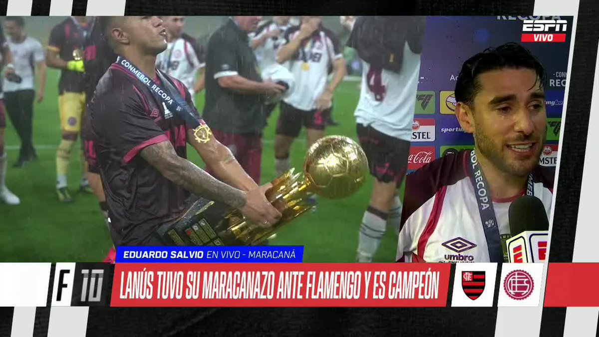 🗣️"VINE POR ESTO Y LANÚS HOY VA POR TODO" Toto Salvio, muy feliz tras la gesta histórica de Lanús en el Maracaná. ▶️ Mirá #ESPNF10 en el Plan Premium de #DisneyPlus