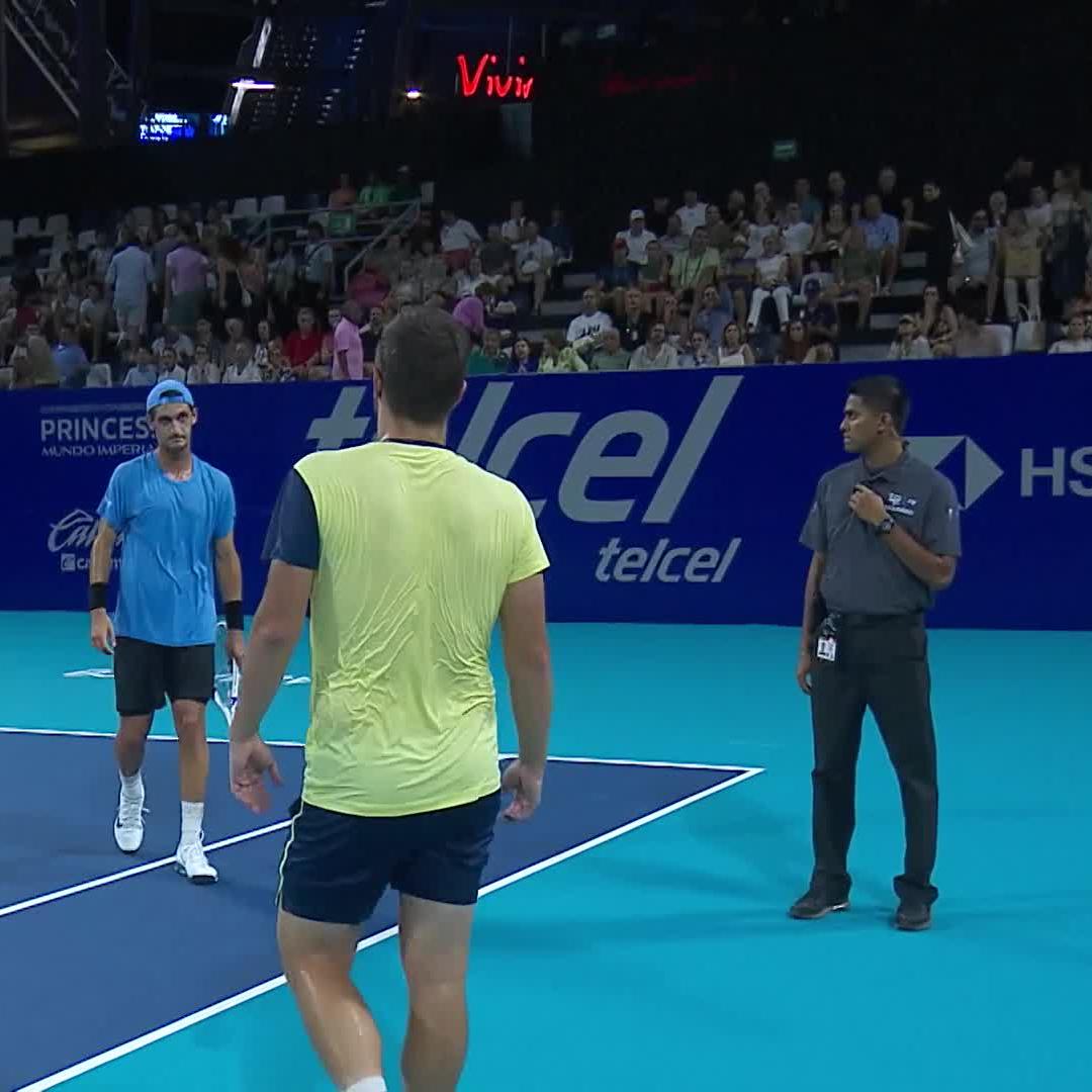 Wow. Kecmanovic-Atmane match ended… on a point penalty due to a time violation on the return, as he didn’t respected the server’s pace down match point…