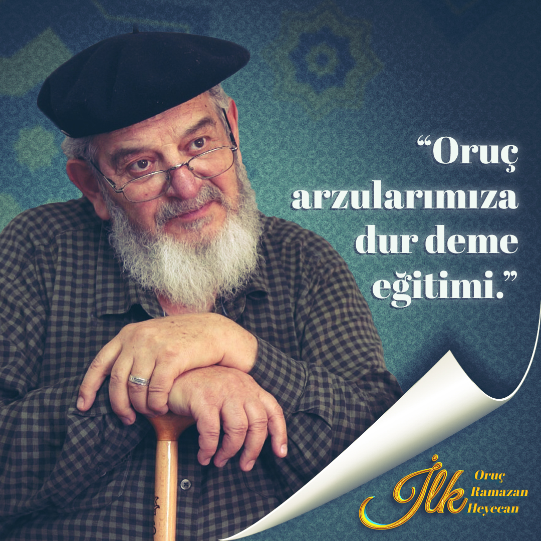 "Oruç arzularımıza 'dur' deme eğitimidir. Kontrol altına girmek değil, kontrol altında tutmaktır. Orucun bir gayesi de insanın kendini keşfedebilmesidir." İlk Oruç, İlk Ramazan, İlk Heyecan'ın konuğu Prof. Dr. Ethem Cebecioğlu.