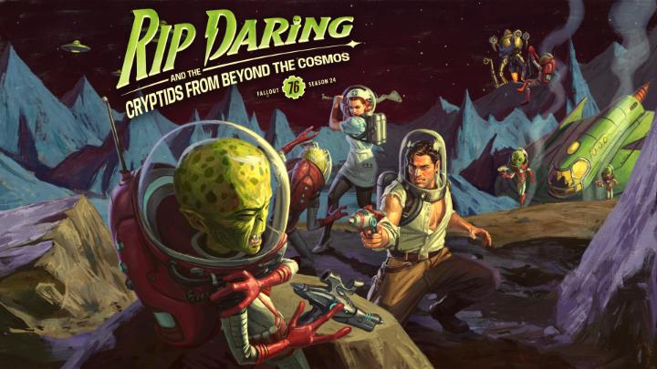 大人気の未確認生物ハンターが帰ってくる👽🛸 Fallout 76 シーズン24『リップ・ダーリングと地球外未確認生物』が3月3日に登場🎉 皆さんが一番獲得したいアイテムはどれですか？