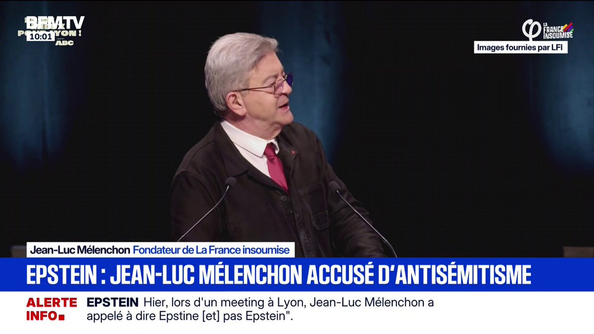 💬"J'ai ironisé" ➡️ Jean-Luc Mélenchon accusé d'antisémitisme après ses propos sur la prononciation du nom de Jeffrey Epstein