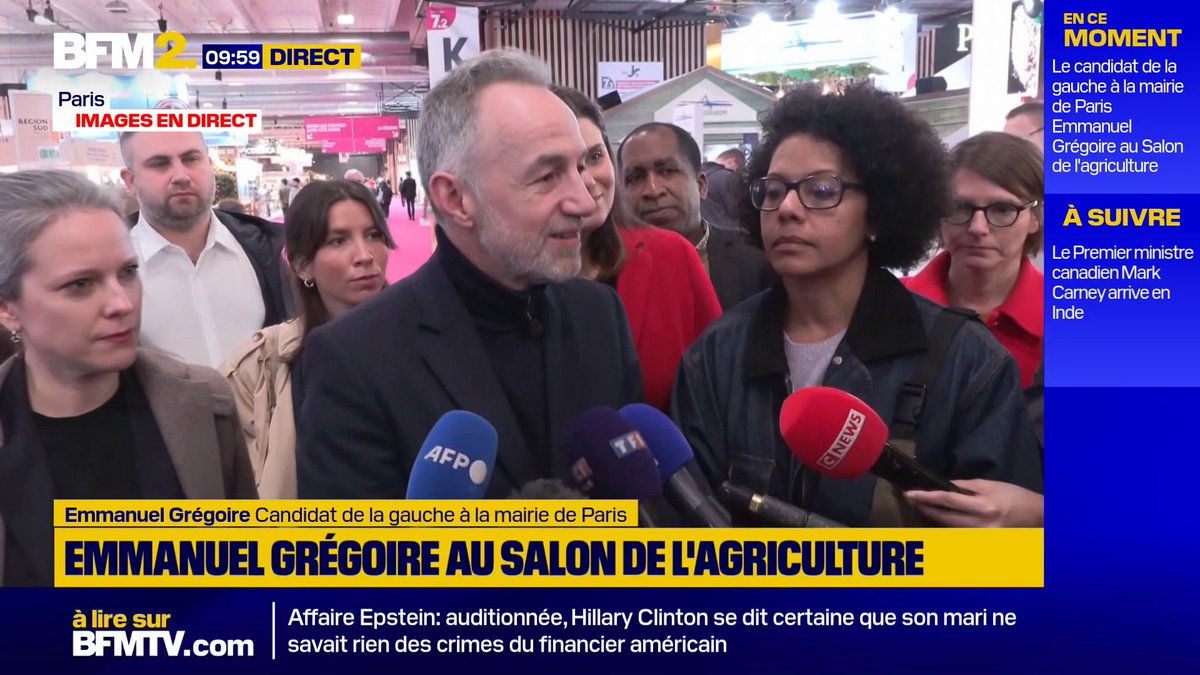 "J'invite Mme Dati à venir débattre. Elle a l'air de le refuser. C'est incompréhensible pour les Parisiennes et les Parisiens. Et c'est très irrespecteux au regard des échéances démocratiques de ne pas accepter les débats", estime Emmanuel Grégoire #BFM2
