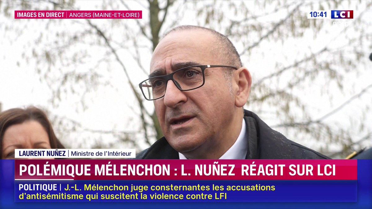 Jean-Luc Mélenchon accusé d'antisémitisme après des propos sur la prononciation du nom "Epstein" : "Il joue sur l'ambiguïté, c'est une ambiguïté qui n'en est pas vraiment une. Ça ressemble aux pratiques de M. Dieudonné parfois même d'Alain Soral", Laurent Nuñez