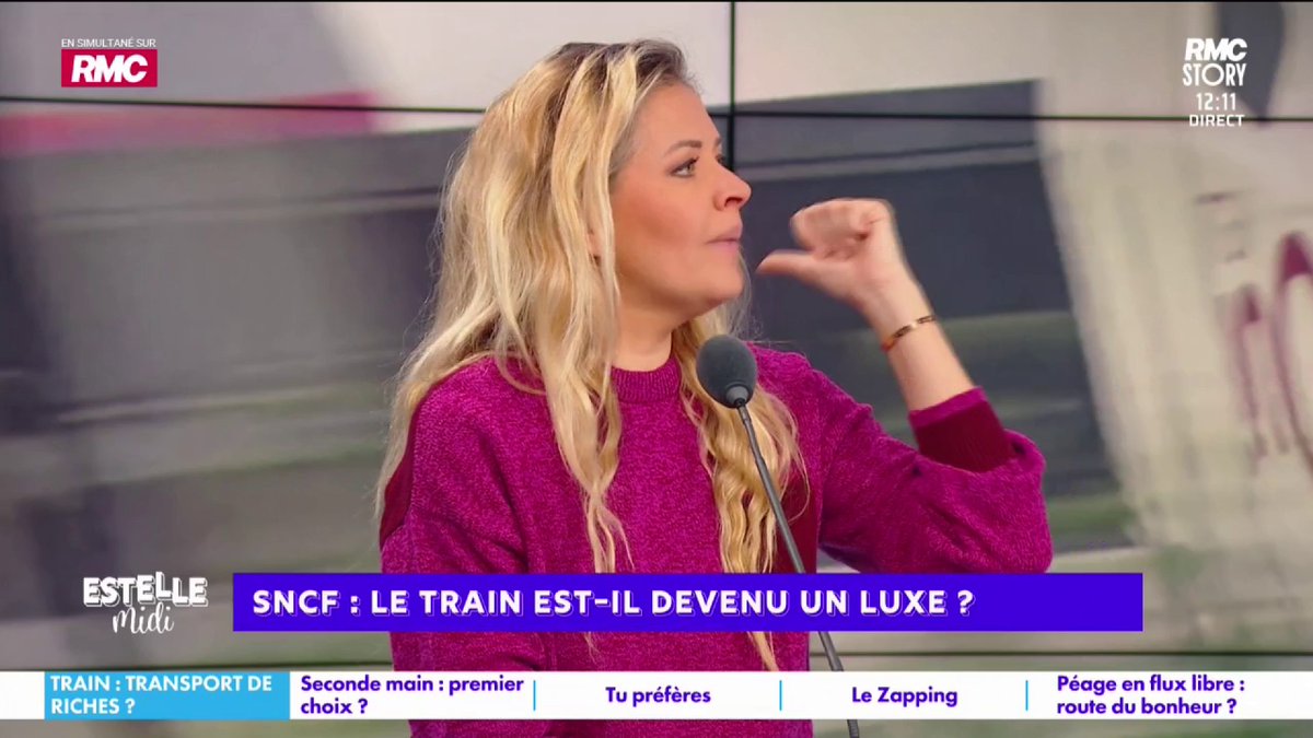 🚅 SNCF 🎙️ Carine Galli : "J'ai pris des billets cette nuit, un Paris-Mâcon, 1h30, ça m'a coûté 243€ ! Je me retrouve à payer des billets d'avion moins chers ! Quand ils disent "le moyen de transport le plus écolo", oui mais vous nous avez ruinés ! C'est un produit de luxe !"