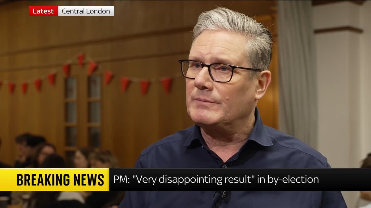 PM Sir Keir Starmer says that Labour's Gorton and Denton by-election defeat is 'very disappointing' - but he has vowed to 'fight for change and for the people that need it’. He adds that Labour is the 'only Party that can unite our country’.