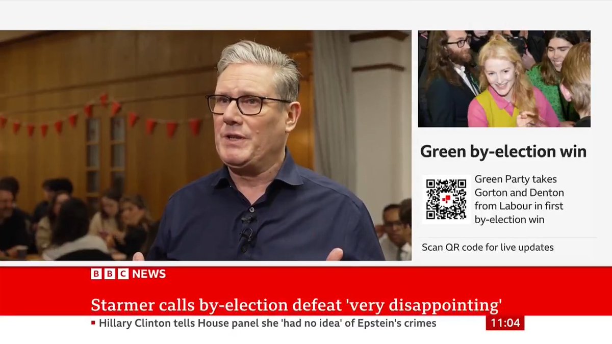 "It's a very disappointing result" Labour leader and UK PM Keir Starmer responds to the Green Party winning Gorton and Denton by-election He says he understands voters are "frustrated" and says he will "keep on fighting" for change Follow live: