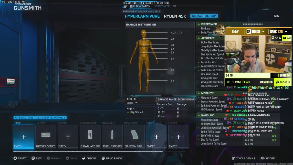 Been loving the Ryden since the buff, ttk similar to the rev and I swear the bullet reg is better. Been maining it in ranked and it slaps if you wanna try the build BUILD CODE: S01-2JD6P-8IXAE-Q611