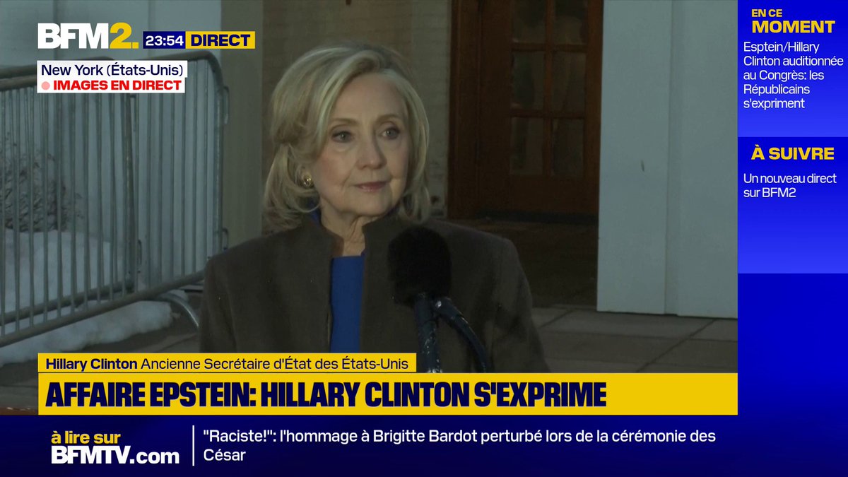 Écoutez bien. Même Hillary Clinton hésite entre "Epstaïn" et "Epstine". 🤡