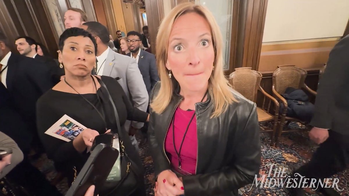 Watch Michigan Secretary of State Jocelyn Benson (D) repeatedly DODGE a question from a reporter asking if non-citizens have been removed from the state's voter roll. This is why we NEED voter ID.