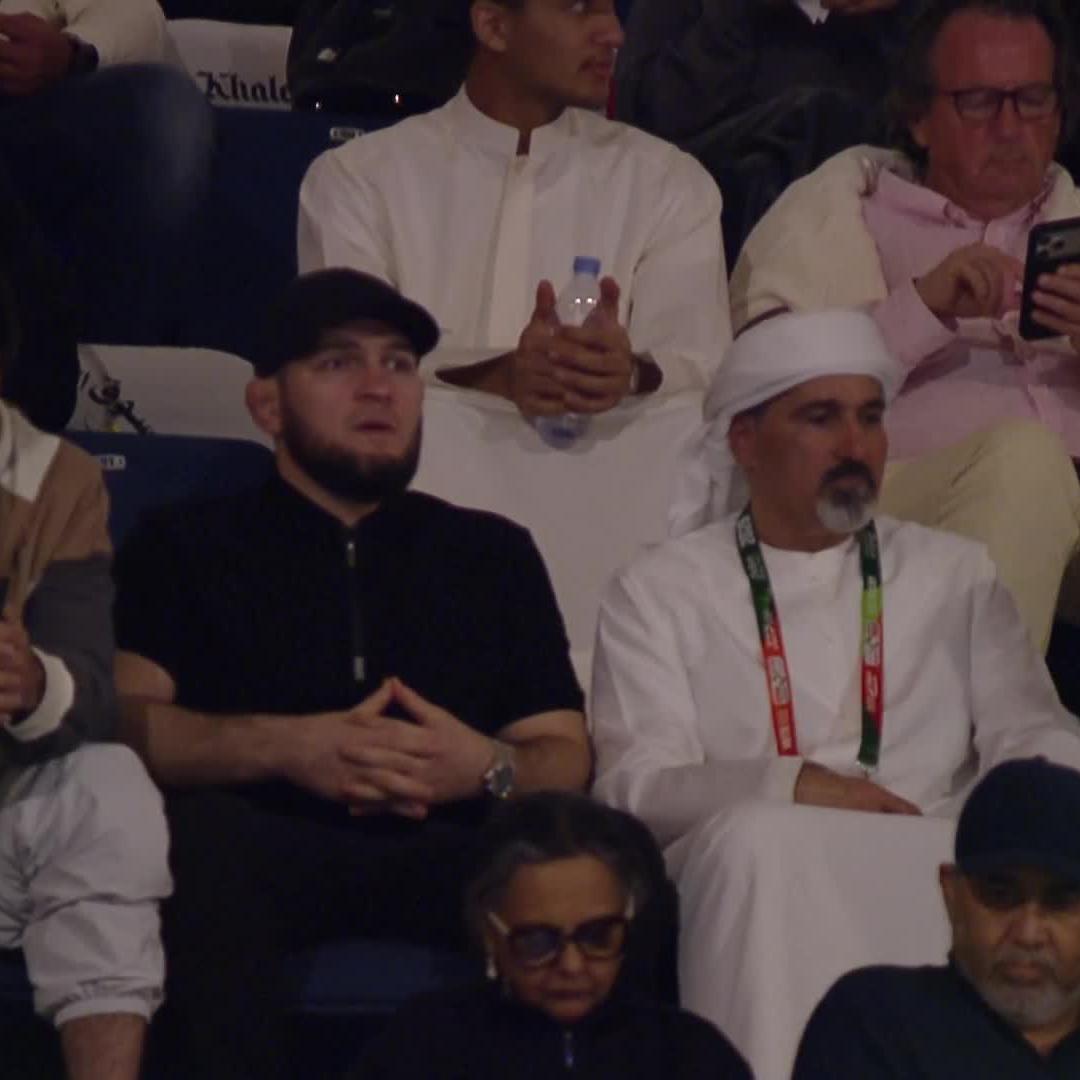 Khabib in attendance 👀 Dubai Tennis Champs #DDFTennis
