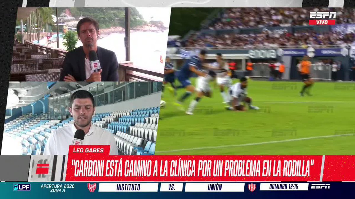 #AHORA - SE LESIONÓ VALENTÍN CARBONI EN LA PRÁCTICA DE RACING. SE LO LLEVARON A LA CLÍNICA POR UN PROBLEMA EN SU RODILLA DERECHA. No pinta bien el panorama... ℹ️ Tomas Davila 📺 #DisneyPlus Plan Premium