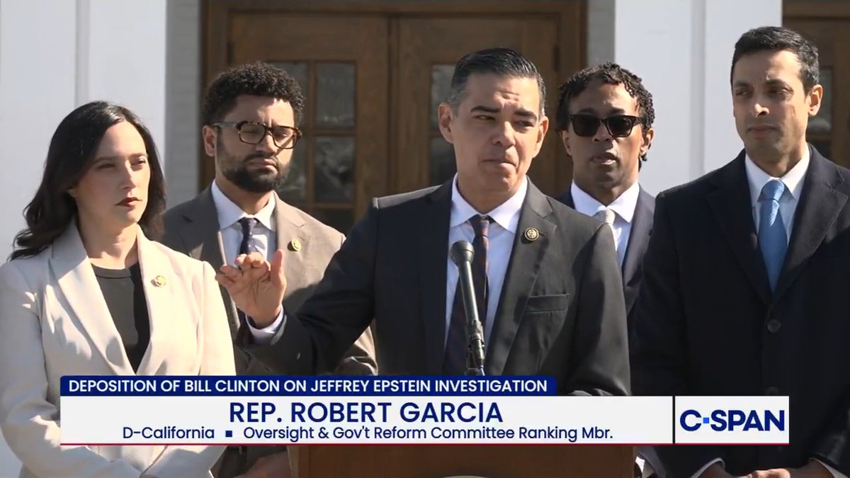 Rep. Robert Garcia: "We are now asking and demanding that President Trump officially come in and testify in front of the Oversight Committee. He appears in the Epstein Files next to Jeffrey Epstein and Ghislaine Maxwell almost more than anybody else."