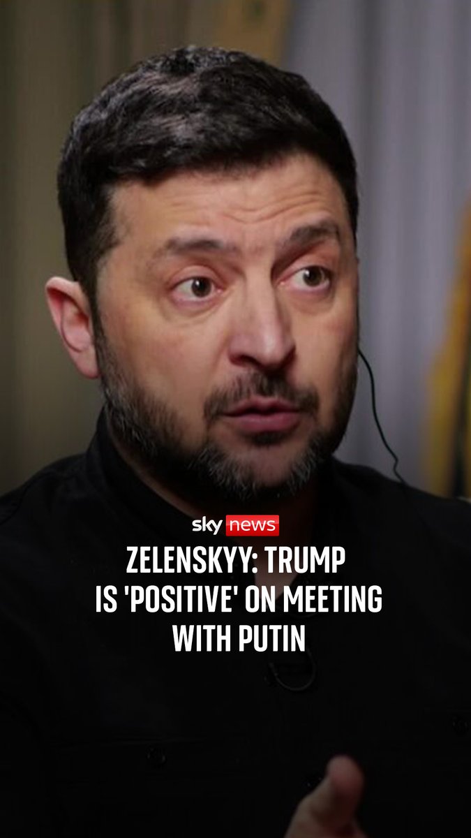 In an interview with Sky's international correspondent Alex Rossi, Ukrainian President Volodymyr Zelenskyy, talks about the possibilities of a trilateral meeting with Putin and the U.S. 🔗