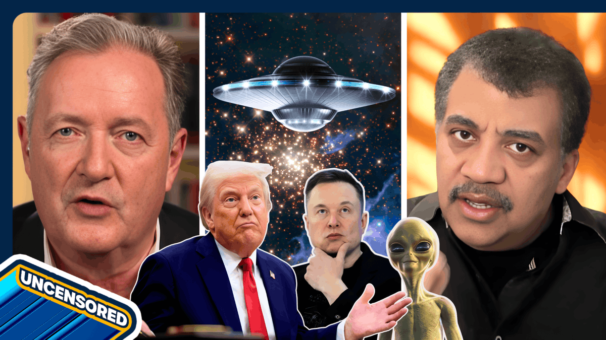 "Everybody loves to hate Trump when you're on the left, unless we're going back into Space..." Neil deGrasse Tyson discusses the UFO files, aliens, AI and more with Piers Morgan. Watch now!👇 📺 Piers Morgan | Neil deGrasse Tyson