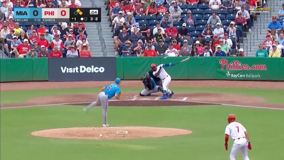 Adolis with a knock to get us goin'