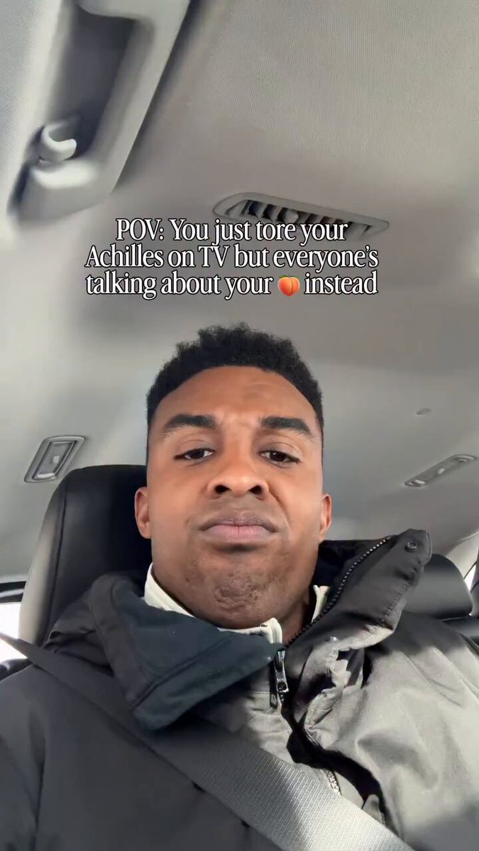 Kyle on Instagram: "POV you just tore your Achilles on TV but everyone's talking about your 🍑 instead" (Via: Kyle Fraser)
