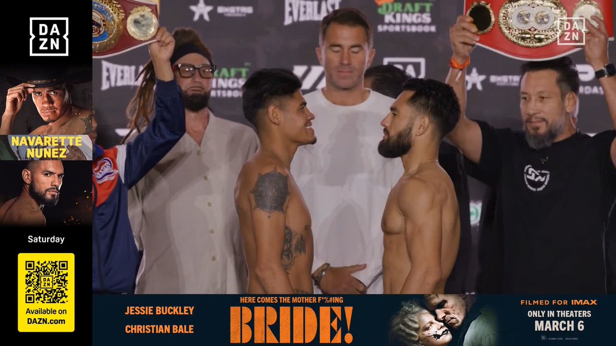 THE FINAL FACE-OFF 👀 Emanuel Navarrete vs Eduardo Nunez for the WBO & IBF World Super Featherweight Titles 👑👑 The Next King of Mexico is crowned tomorrow! 🔥 #NavarreteNunez DAZN Boxing