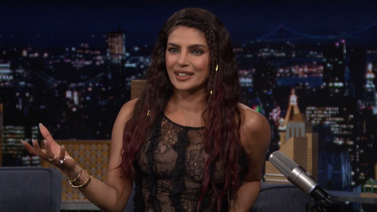 .PRIYANKA had to explain to her two-year-old daughter why she was covered in (fake) blood for The Bluff 🤣 #FallonTonight