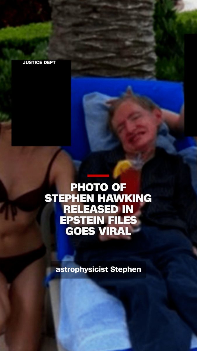 A photo of Stephen Hawking included in the newly released Jeffrey Epstein files has gone viral and sparked huge interest and speculation online — but a CNN review finds the image has actually been public for years. Hawking's family says the two women in the picture were his caregivers, and Hawking has not been accused of any wrongdoing in relation to the released Epstein materials. Read more: