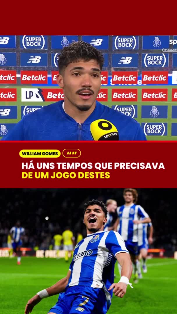 William Gomes feliz por marcar e assistir mas acima de tudo pela vitória 🙌 #sporttvportugal #LIGAnaSPORTTV #ligaportugalbetclic #FCPorto #FCArouca