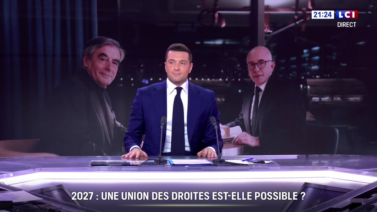 🔴🗣️ "Si demain je suis chef du gouvernement, le gouvernement ne sera pas uniquement composé de gens du RN. Moi je veux un gouvernement d'union nationale, ce n'est pas le 'en même temps', qui a été tout et n'importe quoi" : Jordan Bardella à Christophe Barbier sur LCI ⬇️