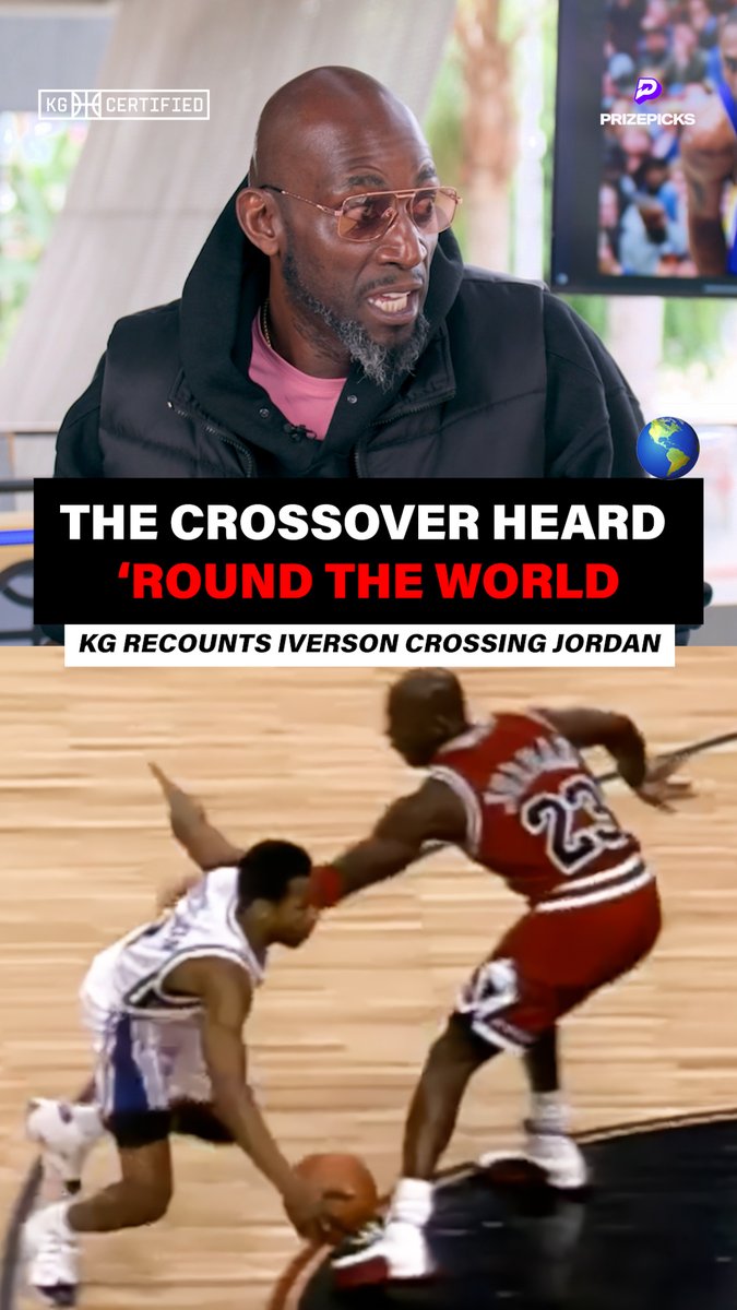 When Allen Iverson crossed up Michael Jordan in 1998... the world stopped 😲 Kevin Garnett pinpoints that exact moment as the moment AI officially became a 'made man' in the league. All new KG CERTIFIED with Andrew Bernstein and Dappz is out now on YouTube.