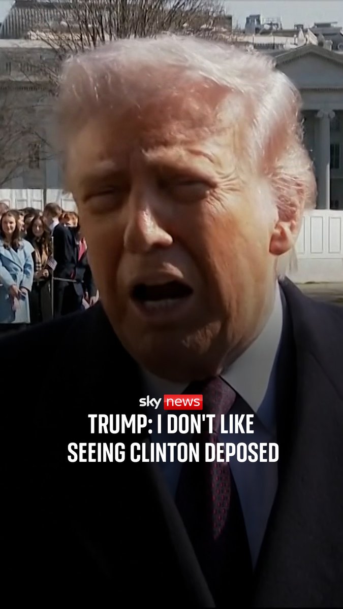 Donald Trump said "I don't like seeing Bill Clinton deposed" and added was "not happy" with how negotiations with Iran have been going. Trump says he hasn't made a final decision on Iran. 🔗