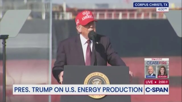 Trump: “Maybe we do one more term. Should we do one more term? Well, we’re entitled to it.” No, you’re not. The Constitution bars presidents from serving more than two terms.