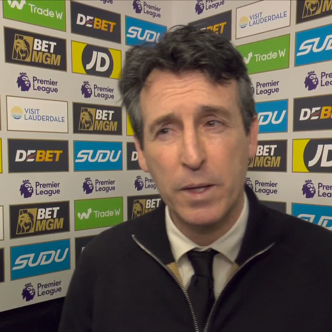 "Now is the moment to be together" Unai Emery reacts after Aston Villa's 2-0 defeat to Wolves 🎙️