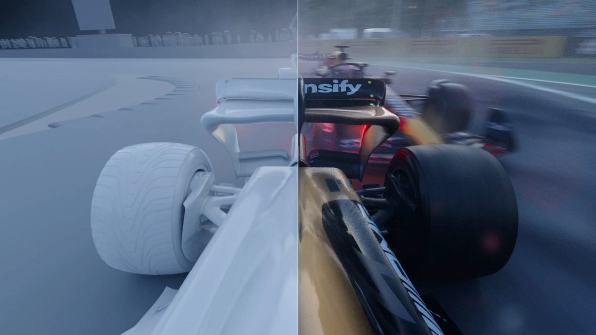 Seeing is believing. Take a closer look at the visual effects of #F1TheMovie. Watch the Academy Award-nominated film on Apple TV.