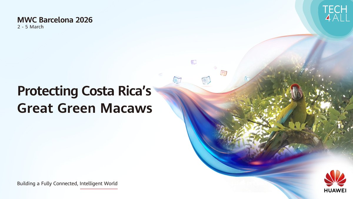 In Costa Rica, intelligent monitoring solutions are helping protect the endangered Great Green Macaw and its habitats. By combining connectivity and data insights, TECH4ALL supports biodiversity conservation. Stay tuned for more TECH4ALL initiatives at MWC 2026!