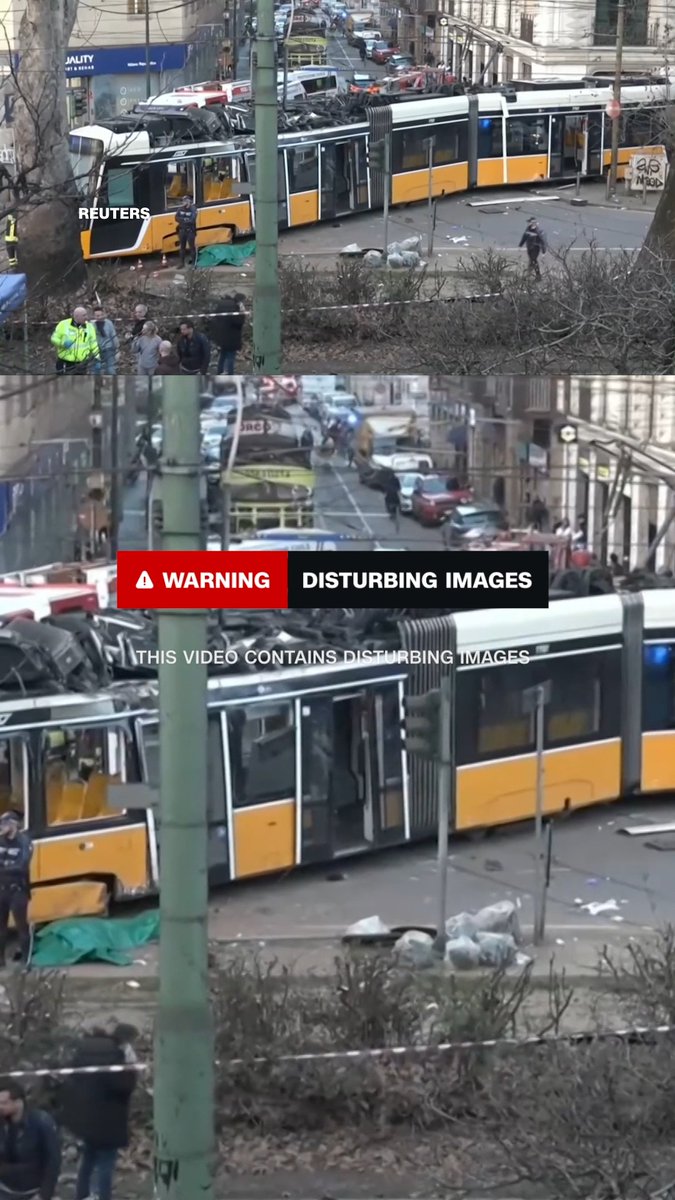 A tram derailment close to central Milan has left two dead and around 40 injured after the tram came off the tracks.
