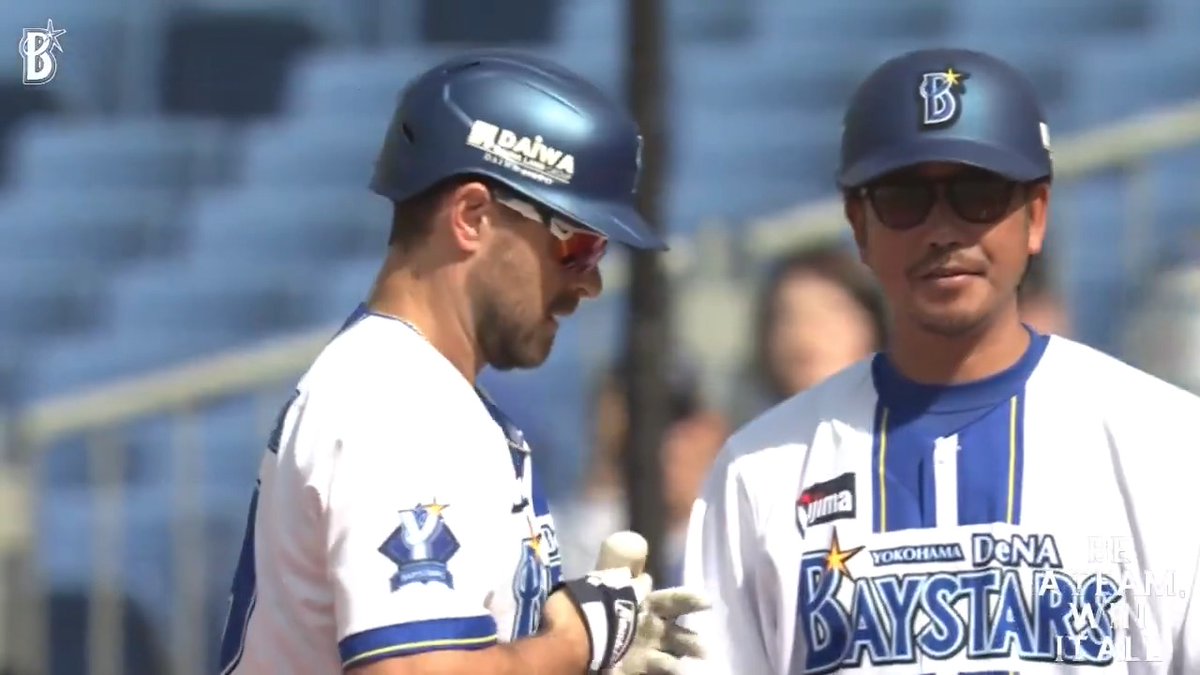 #ヒュンメル 選手がセンター前に運ぶタイムリーを放ち、先制に成功!👏 1回裏 DB 1 - 0 AUS #baystars