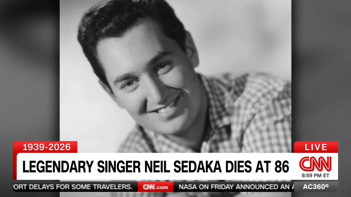 Remembering Neil Sedaka who passed away today at the age of 86.