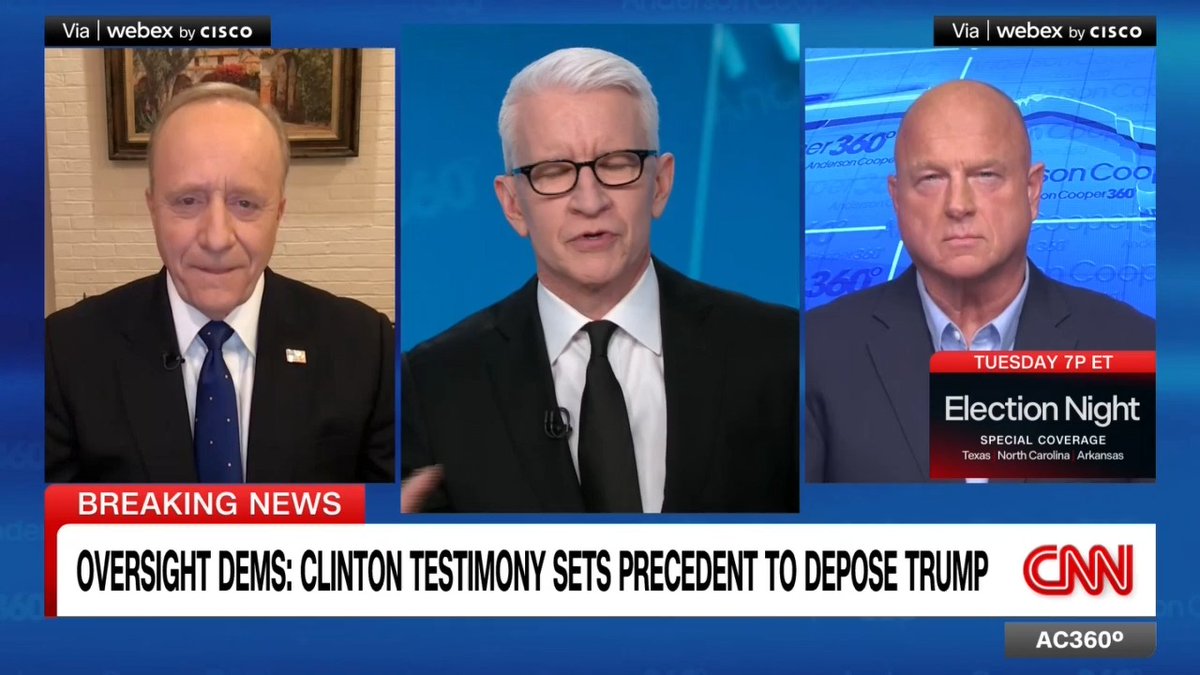 "It does set a tough precedent to overcome": Former Trump campaign adviser David Urban says that former President Clinton's testimony before the House Oversight Committee could make the argument for compelling President Trump to answer their questions as well.