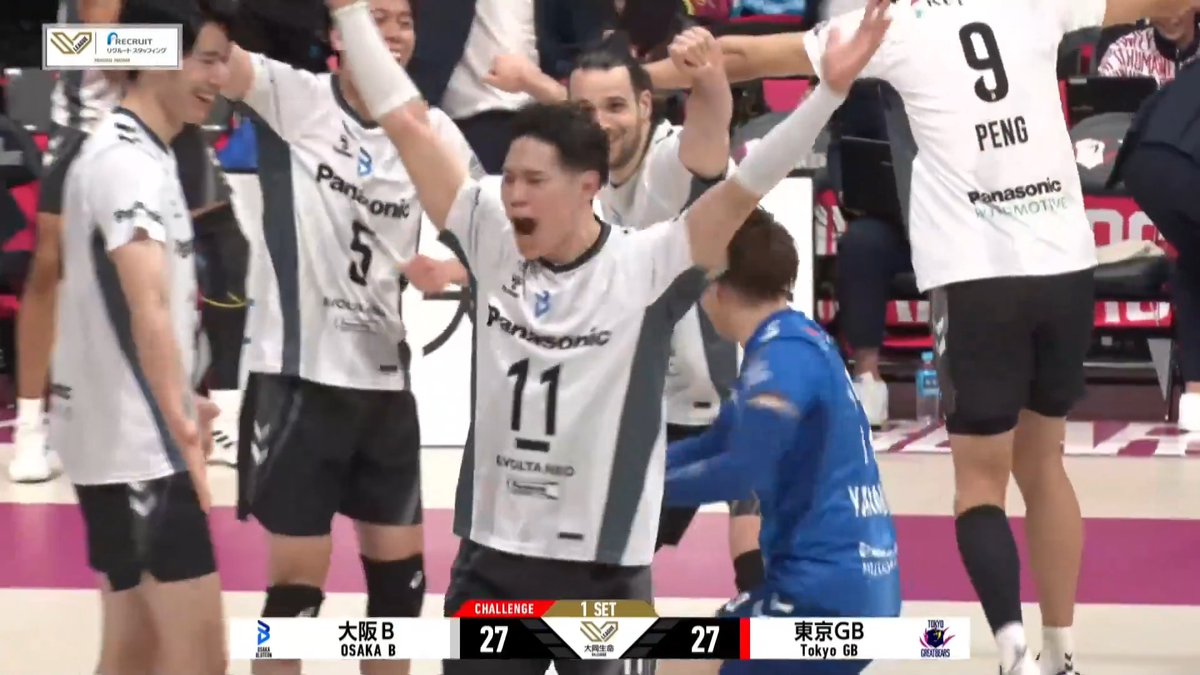 西田有志 選手のサービスエース💥🏐 一度はアウトの判定もチャレンジ成功で喜び爆発😄 J SPORTSオンデマンドで会員無料LIVE配信中📱 #SVフリライ 週末はバレーボールで熱狂しよう！ 東京グレートベアーズ 🆚 大阪ブルテオン 配信はこちら➡ SV.LEAGUE 大阪ブルテオン【OSAKA BLUTEON】