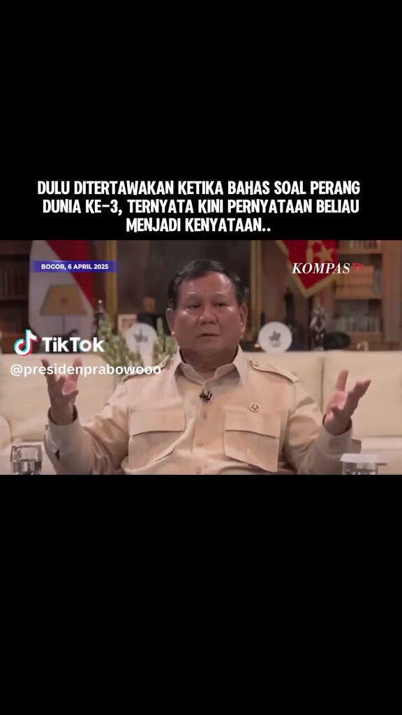 Nahh lohh kemarin ada yang mocking presiden w,karena bilang hal ini sekarang kenyataan kan US serang Iran. kalau WW3 beneran terjadi kaum kaum sampah kayak kalian itu,dah siap belum MBG,SWASVADA ENERGI,SWASEMBADA PANGAN. Dan w dengan Bangga bilang GA PERNAH MENYESAL dari 2014
