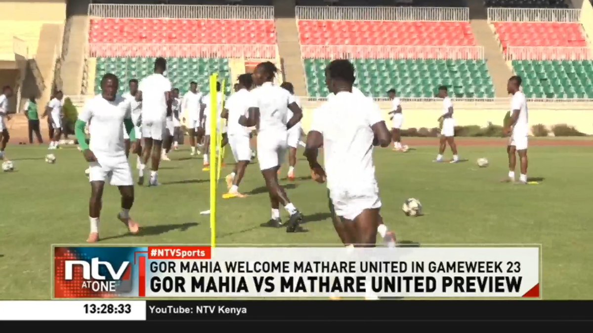 Gor Mahia vs Mathare United Preview Gor Mahia will be targeting a commanding nine-point lead at the top of the FKF premier league standings when they host Mathare United at the Nyayo National Stadium this afternoon. #NTVSport Gladys Midecha