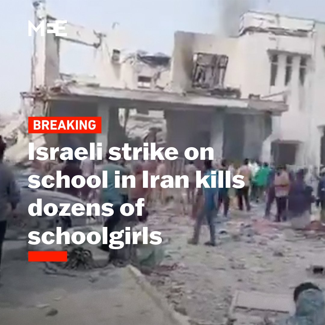 At least 51 people have been killed after an Israeli strike hit a school in Iran, local officials told Tasnim News Agency. MEE’s correspondent reported that the attack occurred at around 11:30 am local time, striking Shajareh Tayyebeh Elementary School in Minab, in southern Iran