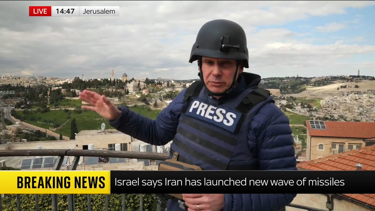 'In the past 30 seconds air raid sirens have started sounding all over Jerusalem' Sky's ＠AdamParsons reports live from Israel Latest 🔗 📺 Sky 501 and YouTube