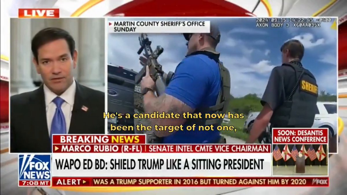 Flashback to when Marco Rubio called for increased Secret Service protection for Donald Trump when it was discovered that Iran was trying to assassinate him. Rubio has always been ahead of the curve on Iran.