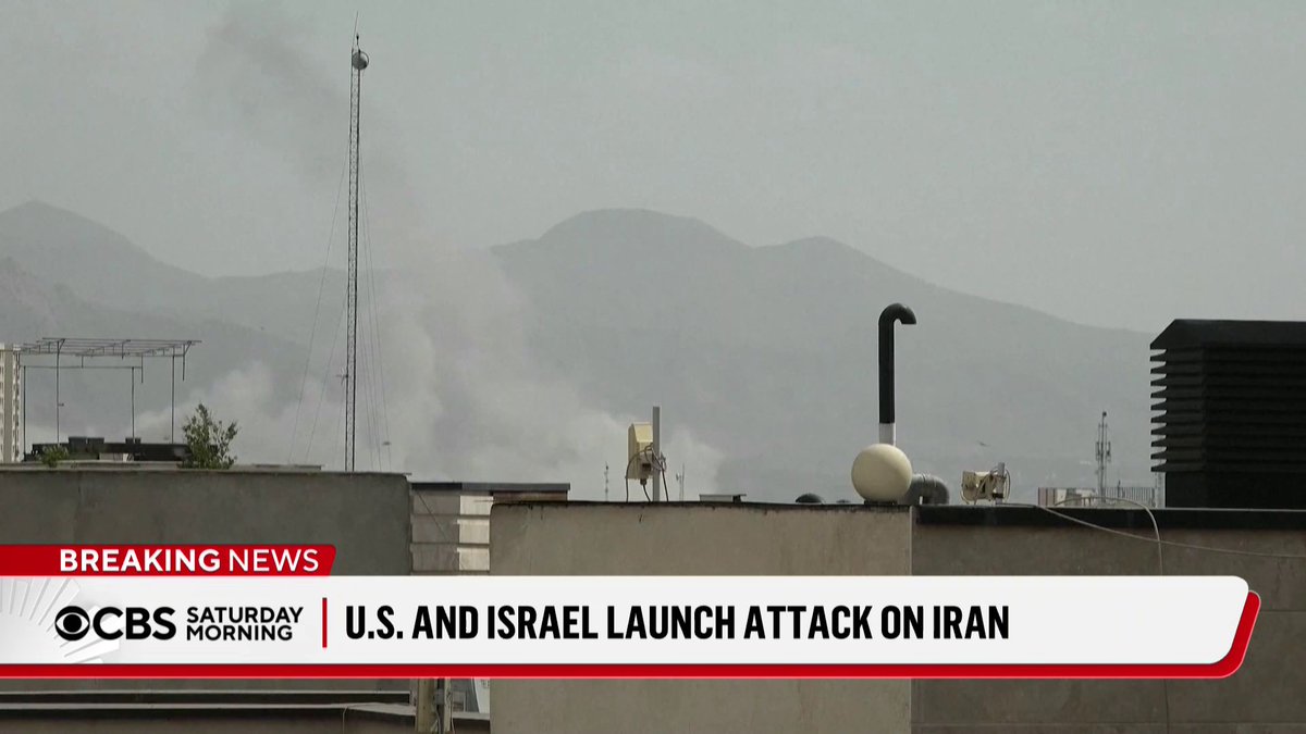 Overnight, U.S. and Israeli forces struck targets in Iran's capital of Tehran as President Trump confirmed major combat operations are underway. Iranian state TV announced counterattacks on U.S. bases, and Israel went on high alert, canceling school and closing workplaces.