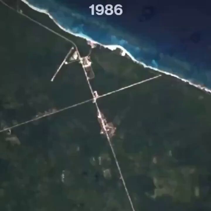 The rise in sea level over the years due to climate change.