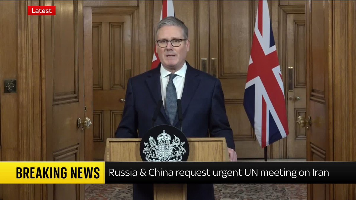 BREAKING: Sir Keir Starmer has said British planes "are in the sky today" in the Middle East "as part of co-ordinated regional defensive operations to protect our people, our interests and our values". Latest 🔗 📺 Sky 501 and YouTube