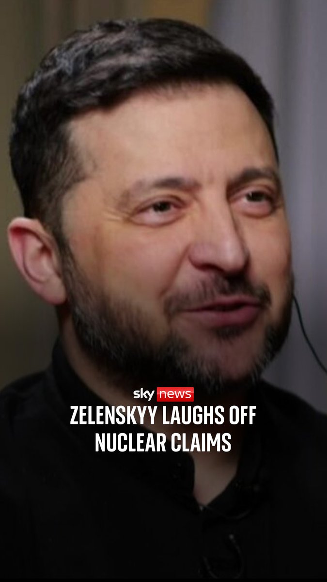 President Volodymyr Zelenskyy has laughed off Kremlin claims that Ukraine is trying to secure a nuclear weapon. Watch the full interview with Ukrainian President Volodymyr Zelenskyy on the Sky News app or YouTube channel. 🔗