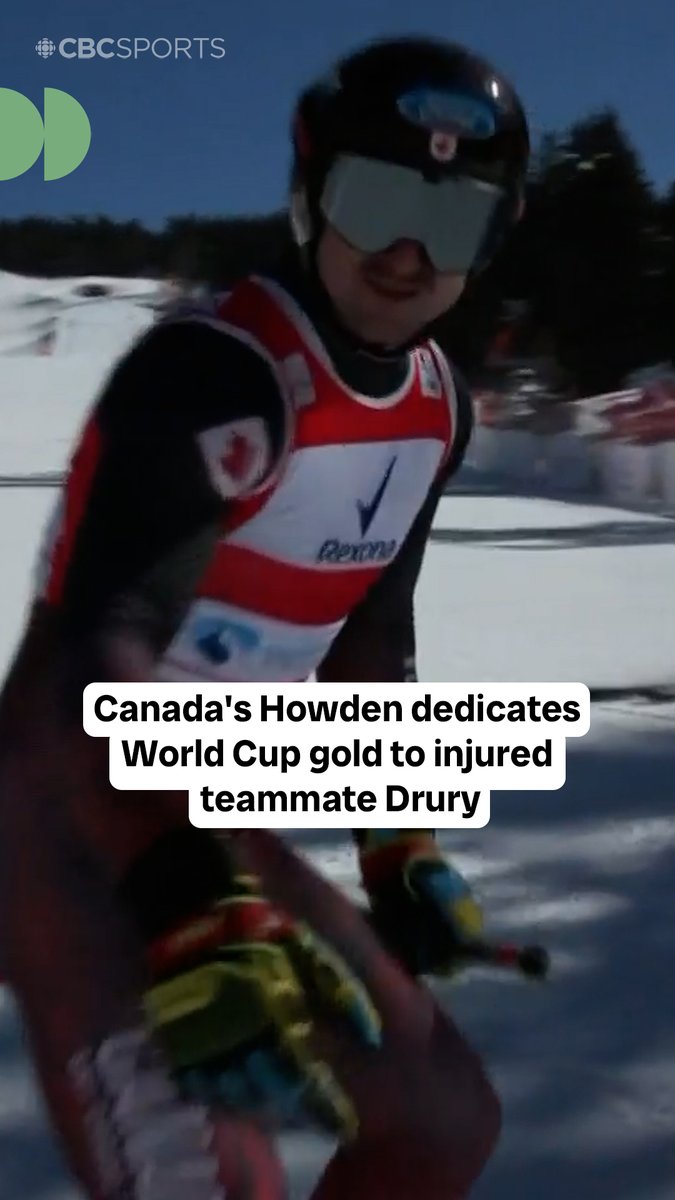 “Today wasn’t about me, it’s about Kevin Drury” ❤️ Canada's Reece Howden dedicates his World Cup ski cross victory to now retired teammate Kevin Drury following yesterday’s crash. Drury was hurt in the big final after a collision. Three skiers were unable to finish after the crash and Drury claimed silver CBC Sports skiing coverage presented by Mackenzie Investments