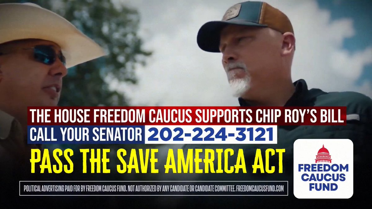 Time for the Senate to pass Chip Roy's SAVE AMERICA ACT, get it to President Trump's desk for his signature, and protect America's elections!