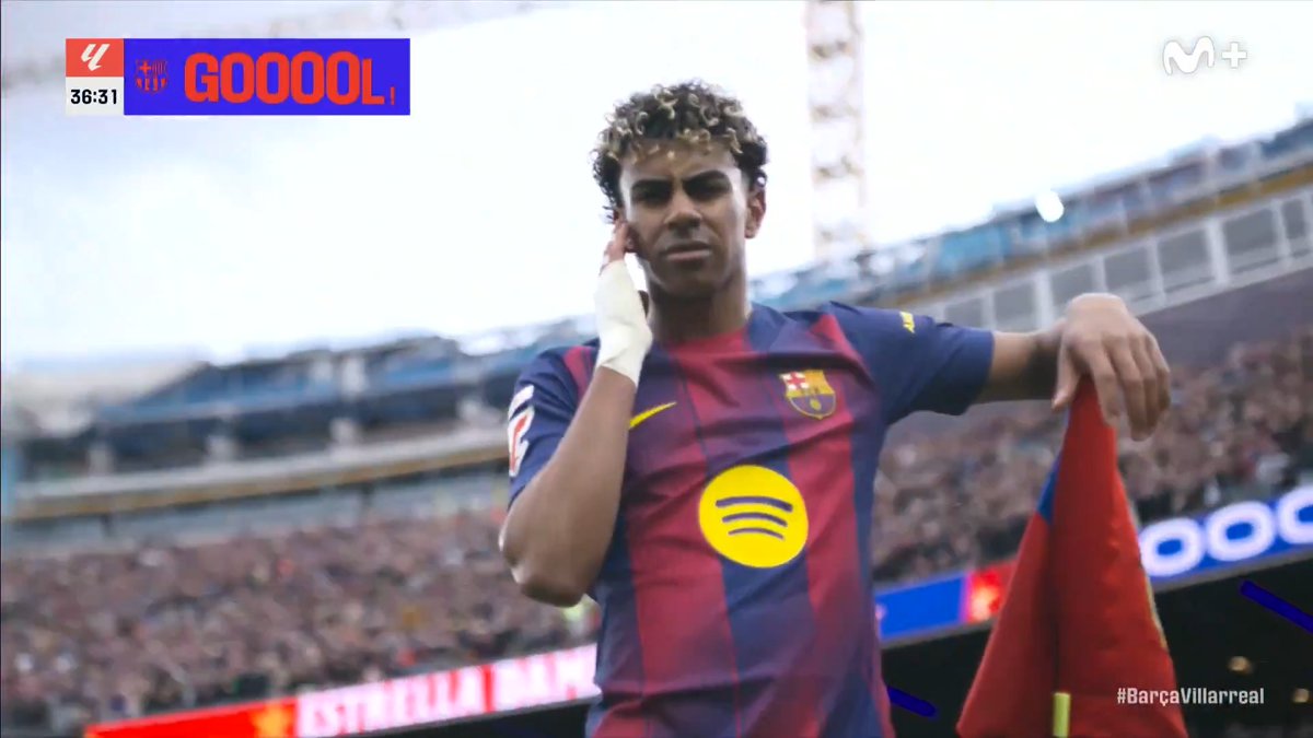 🎨 𝙇𝙖𝙢𝙞𝙣𝙚 𝙔𝙖𝙢𝙖𝙡 y otra obra de arte para la colección. Es el máximo goleador del Barça esta temporada. #LaCasaDelFútbol #LALIGAEASPORTS